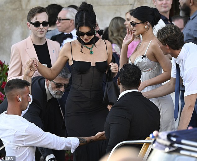 Earlier in the day, Kendall was spotted alongside her sister boarding a taxi on their way to the wedding