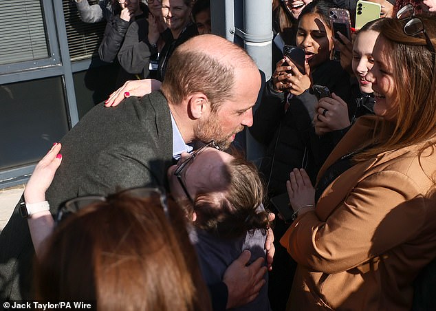 The Prince of Wales made a royal fan's day during his visit to Dorset as he shared a sweet hug with young girl