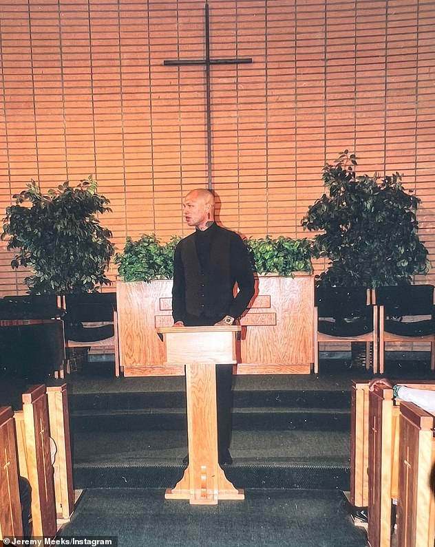 In an update, he wrote: 'This picture was taken at the California Youth Authority juvenile prison when I was speaking to a group of kids ages 17-23'