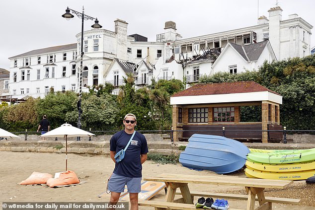 Harry said customers often ask about the hotels which sit behind his business