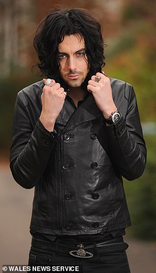 Lead singer of the Lost Prophets Ian Watkins as he appeared at Cardiff crown court,