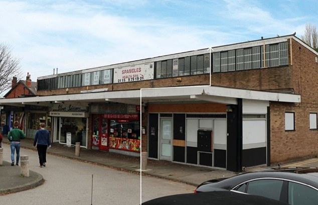 A photograph showing the former site of 'Spangles health spa' in Nottingham