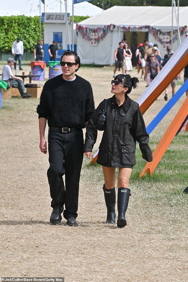 The Smile hitmaker, 40, and the 16Arlington co-founder beamed as they were spotted enjoying the Somerset festival together