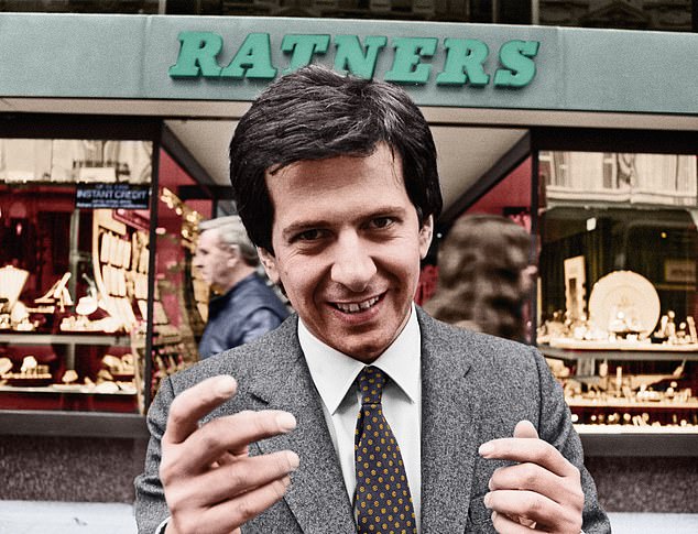 British businessman Gerald Ratner is seen outside a branch of Ratners, his chain of High Street jewellers in March 1985
