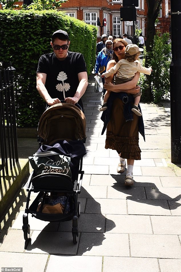 The actor is said to have welcomed the child with set designer Bassili shortly after their wedding in September 2021 (pictured 2024)