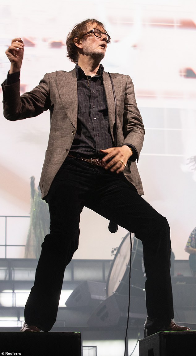 The kooky singer oozed confidence as he strutted his stuff on stage