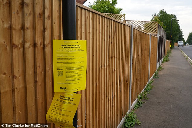The land-buying homeowners were advised they would need to apply for retrospective planning permission for the fence from Slough Borough Council