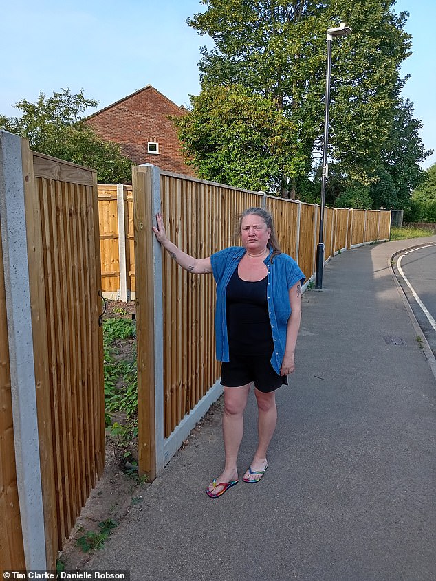 Danielle Robson, who moved into a property in St Michael's Court three years ago, has almost doubled her rear garden following the Taylor Wimpey deal