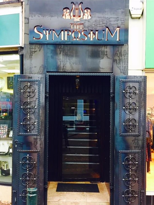 Before heading over to The Symposium night club (pictured) where he is said to have ended his evening at 2am