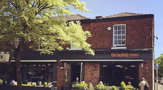 First he started off his evening at the Bubble Room in Alderley Edge (pictured)