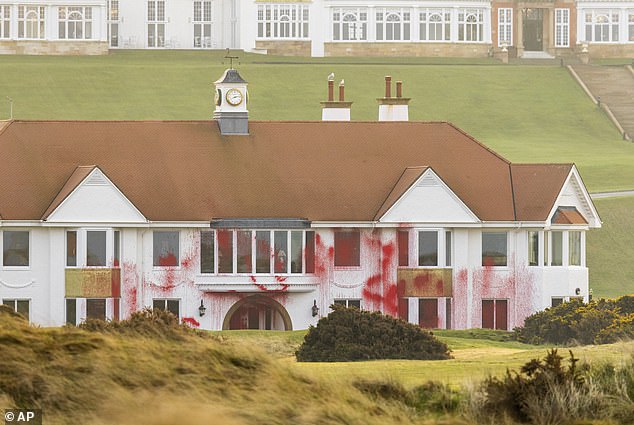 A ring of steel will be thrown around the President by security services after a series of protests against him, including pro-Palestine vandals who targeted his Turnberry course