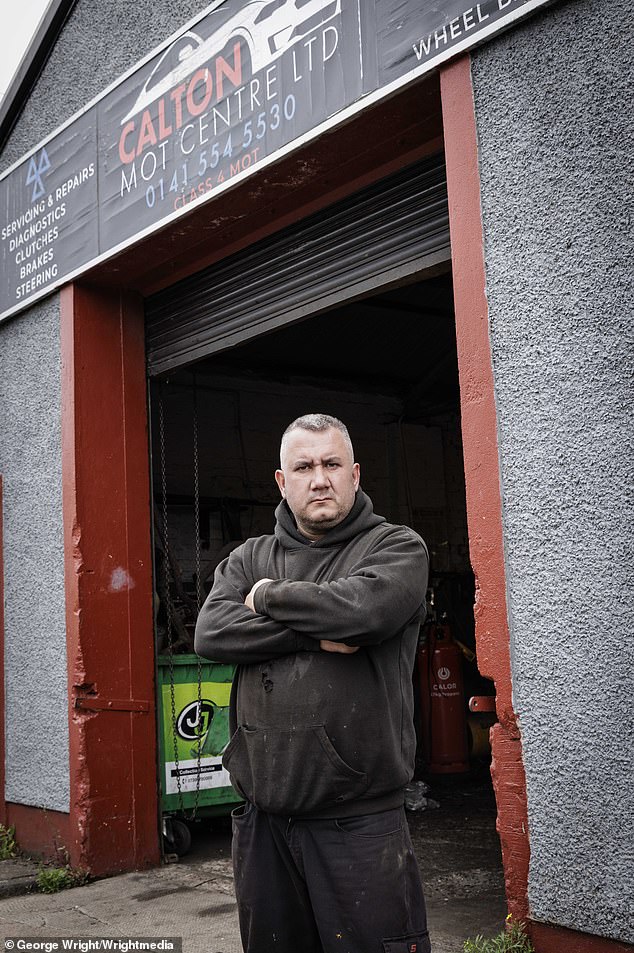 Martin Keown, the director of Calton M.O.T. Centre, has spent £18,000 on a new fence and a solid steel gateto try and stop drug addicts shooting up in his car park