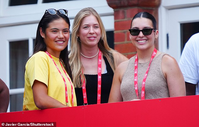 Raducanu was also seen at Queen's earlier this month supporting Alcaraz from the stands
