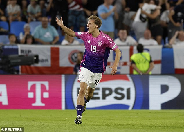 Striker Nelson Weiper sparked hope of a Germany comeback by scoring just before half-time