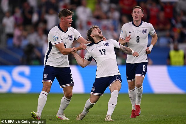 Harvey Elliott (centre) got England off to a dream start by opening the scoring on five minutes