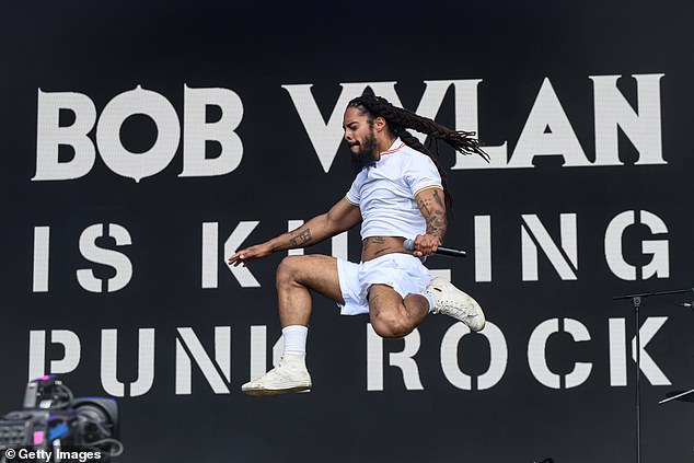 The BBC's live stream shockingly continued for another 40 minutes until the end of Bob Vylan's performance