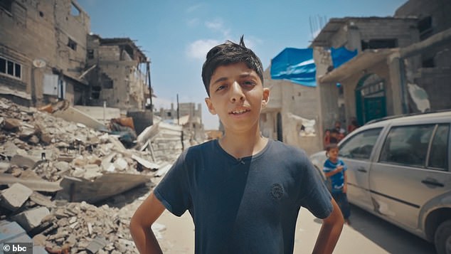 One of the child narrators in BBC documentary 'Gaza: How to Survive a Warzone' was 13-year-old Abdulla Eliyazour (pictured)