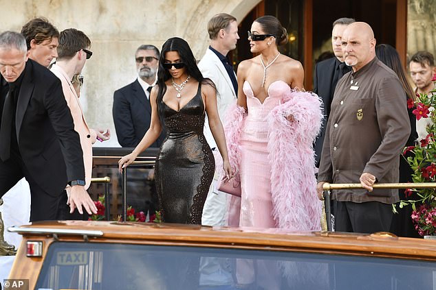 Kim Kardashian and Khloe Kardashian were also snapped looking glamorous before the celebrations
