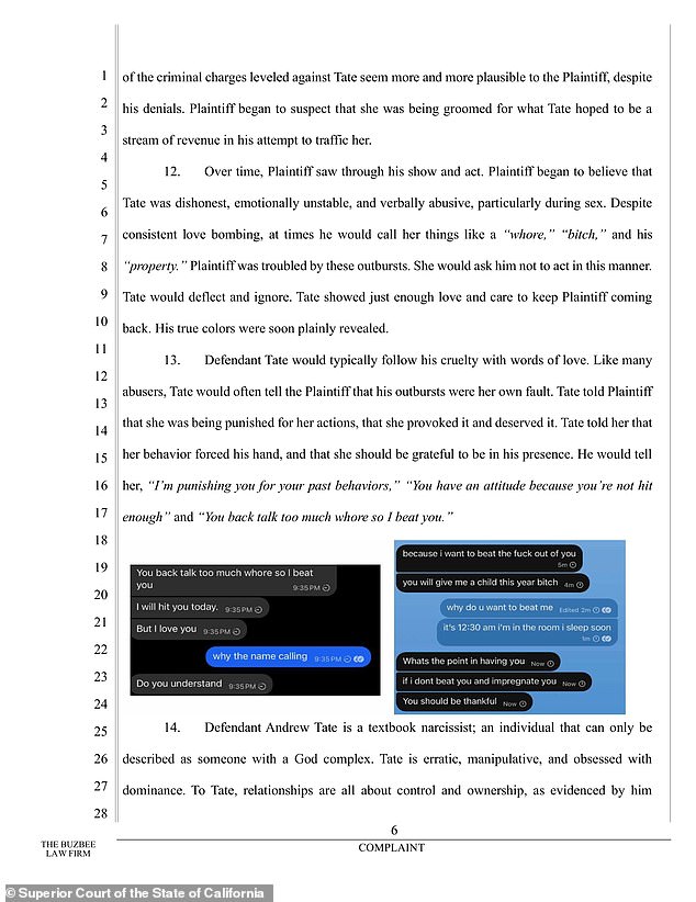 Stern says ¿multiple¿ women have reached out to her with similar stories about Tate after she went public with her claims