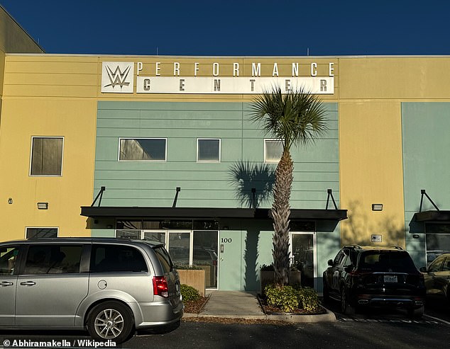 On June 3, just days after allegedly staking out Morgan's home, Chan attended the WWE Performance Center (pictured) - where court filings state she is known to 'make appearances - and was taken into custody