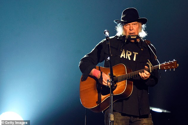 Festival goers at Glastonbury took to social media to comment on the crowd size, with one writing: 'Pyramid stage field isn't even 1/4 full by looks of it? Shame cos Neil Young is sounding pretty decent'