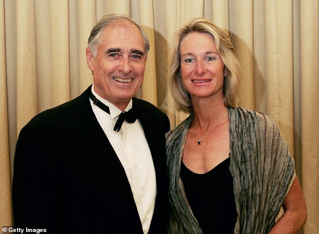 Mixed doubles: Roger Taylor pictured with his second wife Alison