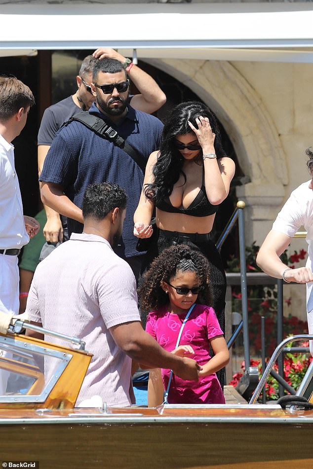 Young Stormi was every inch the fashionista with her cool sunglasses and pink velour ensemble by Chanel