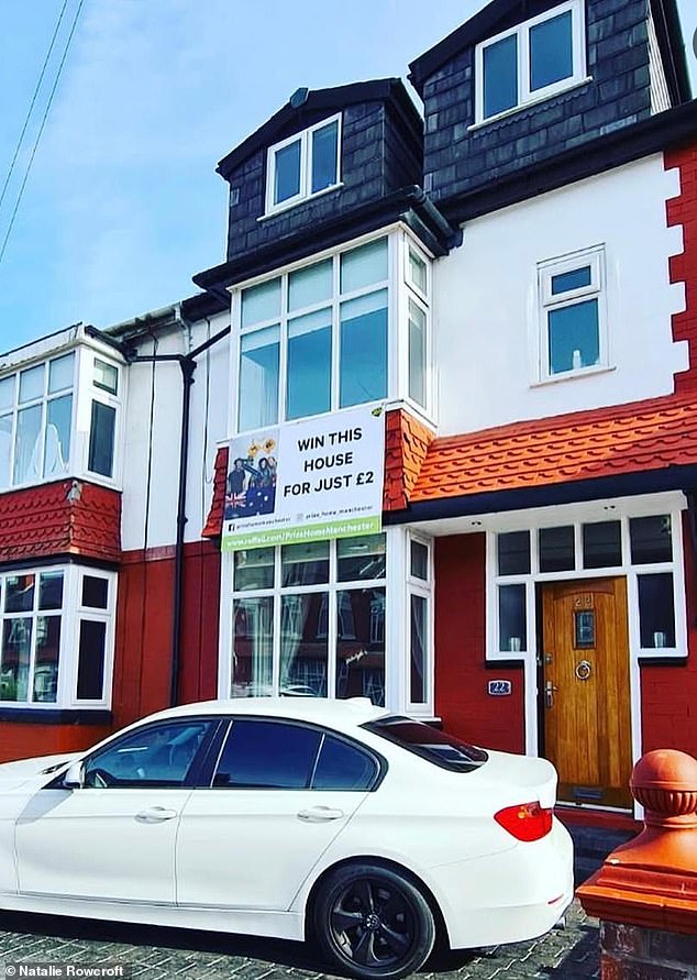 After doing a little web research, the couple put their four-bedroom Manchester home up for a £2 raffle at legal raffling company, Raffall. To sweeten the deal they threw in the family's BMW