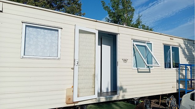 He said: 'Now I'm living with my partner and her eight-year-old son in a caravan, which is slowly falling apart'