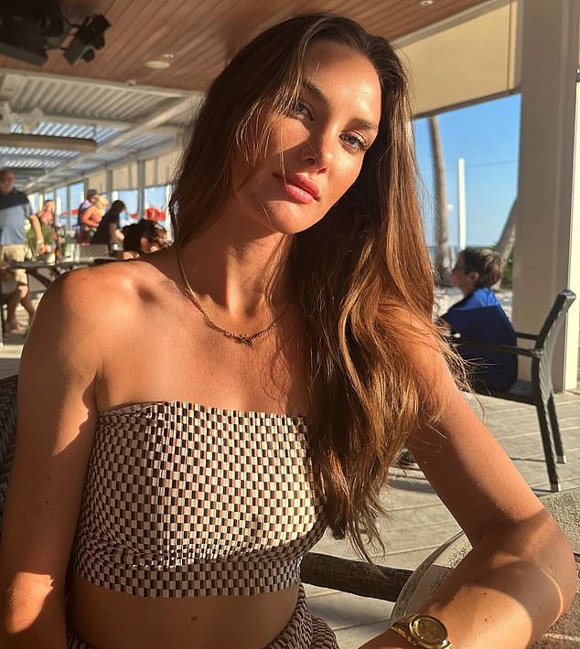 Carson Branstine, 24, has combined her tennis career with modelling