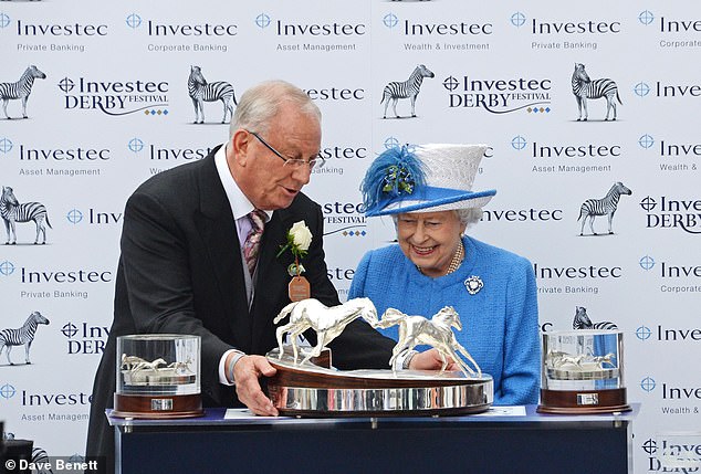 Investec's former global MD Bernard Kantor was seen greeting the late Queen Elizabeth II at the Derby racing festival in June 2016, pictured here