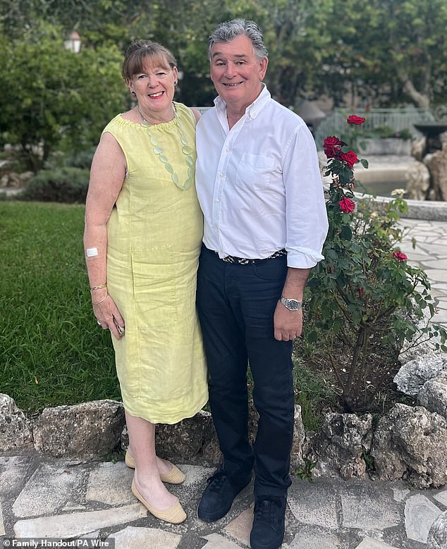 Jonathan Bloomer's wife Judy (pictured) was among the seven people who died when the 56m yacht sank