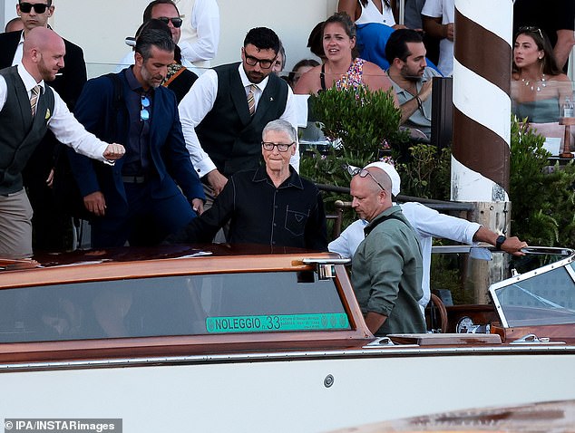 Bill Gates was spotted leaving Hotel Regis after attending the wedding