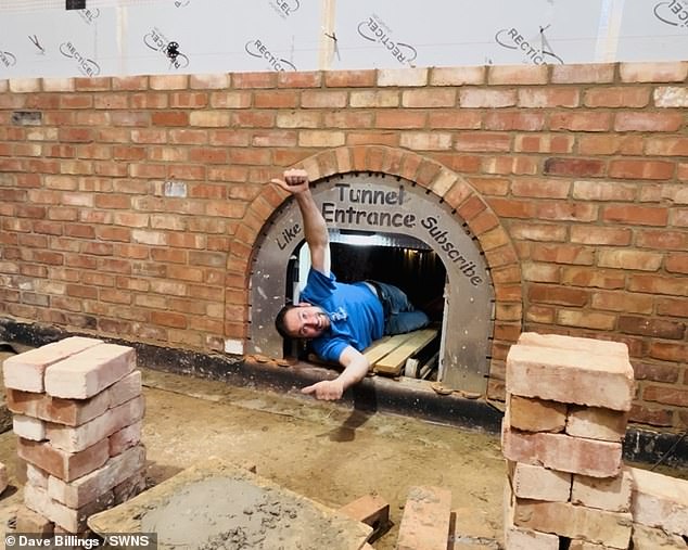 Mr Billings said the goal is to have a secure underground space for his family if things take a turn for the worse
