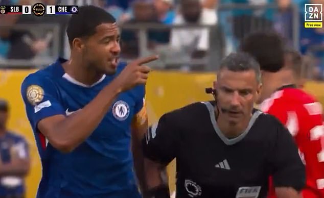 Colwill told Slavko Vincic: 'F***ing s***, you're f***ing s***, you're s*** referee… disgrace.'