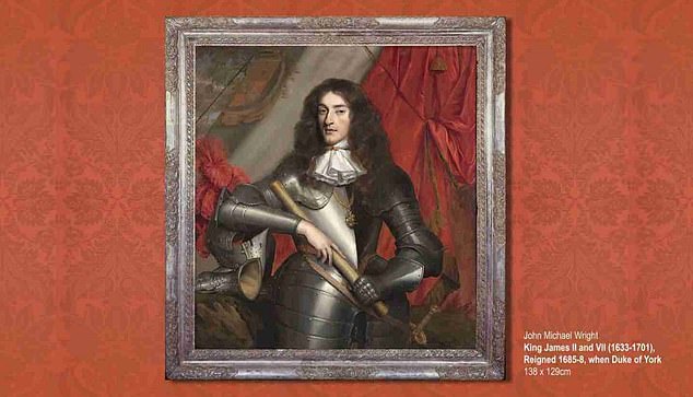 The GAC staff originally proposed a portrait of King James II for the West Fireplace in No11