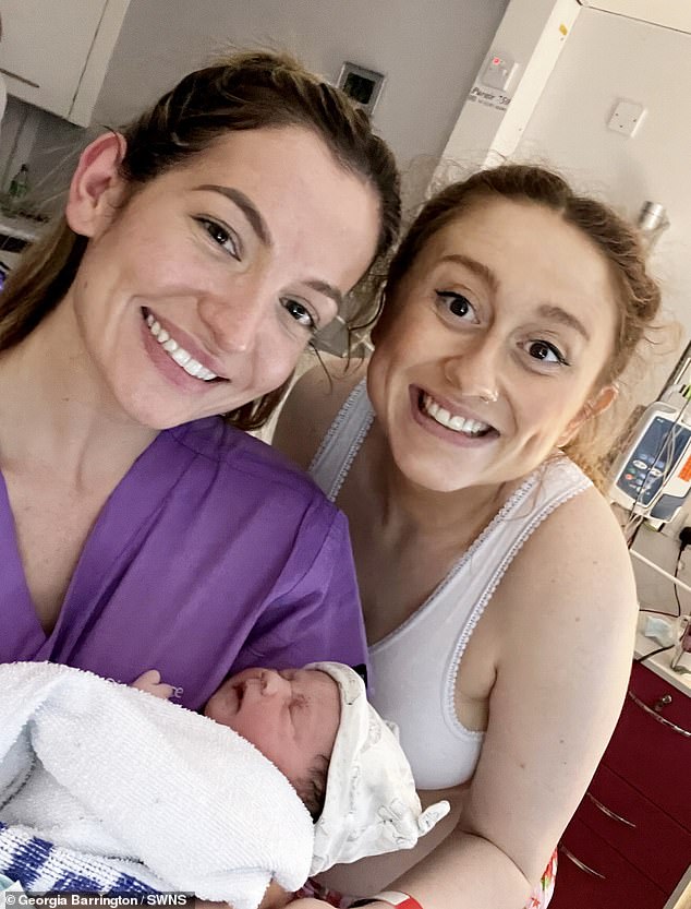 Georgia delivered Daisy's daughter, Emilia, who is now three-years-old