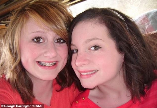 Georgia (pictured with Daisy when they were younger) said: 'It was always my dream to be a mum'