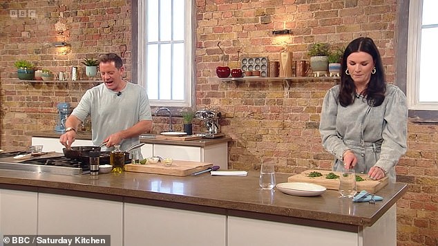 Comedian Aisling Bea (right) featured on the recent episode of Saturday Kitchen , hosted by TV chef Matt Tebbutt (left)