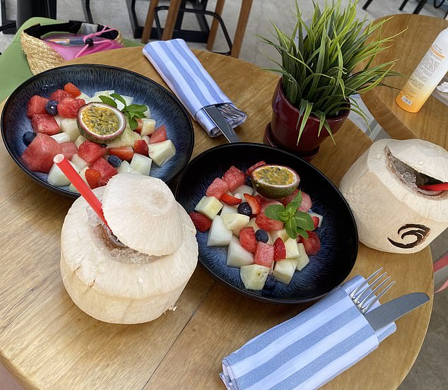 After plenty of adrenaline-boosting activities, visitors can enjoy refreshing coconut cocktails and fresh fruit salads at Wavehouse restaurant