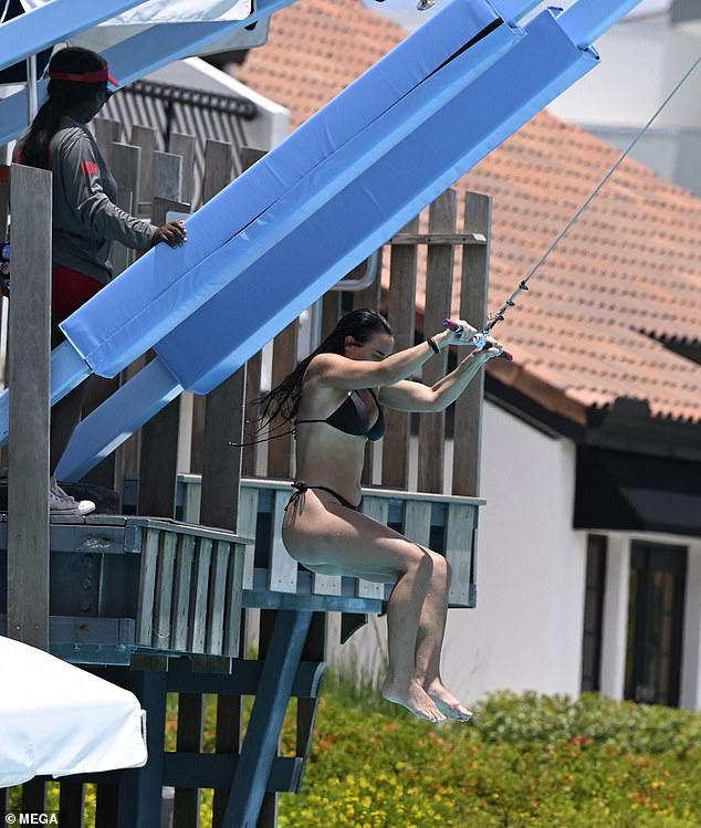 She made the most of all the fun activities on offer during the holiday as she kicked back and relaxed