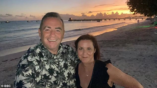 John on holiday with Carol, who died almost a year ago in Bushey, Hertfordshire