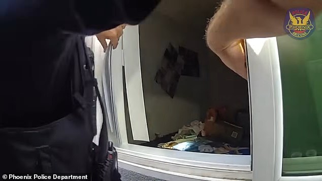 Cops were called to the apartment close to Central Avenue and Illini Street in Eleven Palms, south Phoenix, at around 11am on May 14 after concerned neighbors dialed 911