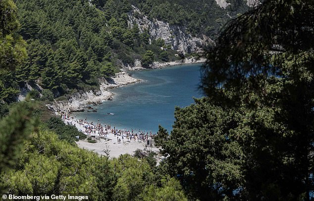 Rrapaj doesn't want the ambitious couple to erase the remnants of the oppressive regime his father had to suffer through. Sazan (pictured) has more than 3,600 bunkers and crumbling buildings that were once used by Albanian soldiers and their families