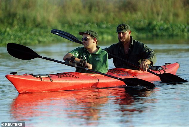 In 1996, Templer (seen in 1998) was only 28 when he was attacked by the massive animal while he was leading a guided tour down the Zambezi River in Zimbabwe