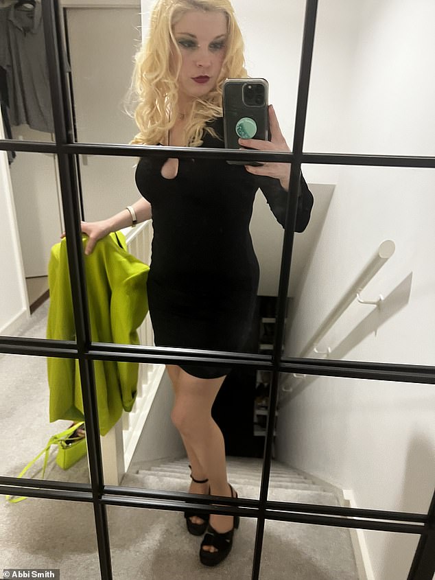 Abbi posted that she is more determined than ever to slim down and have the surgery she needs, so she can get back to being 'the best mum'. Pictured: Abbi pre-pregnancy