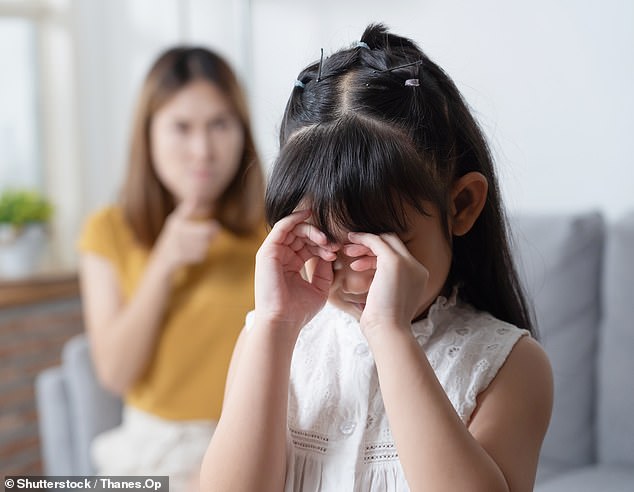 Almost every parent is guilty of calling their child 'naughty' if they act out, but according to Esther, you should never use that word to describe your son or daughter (stock image)