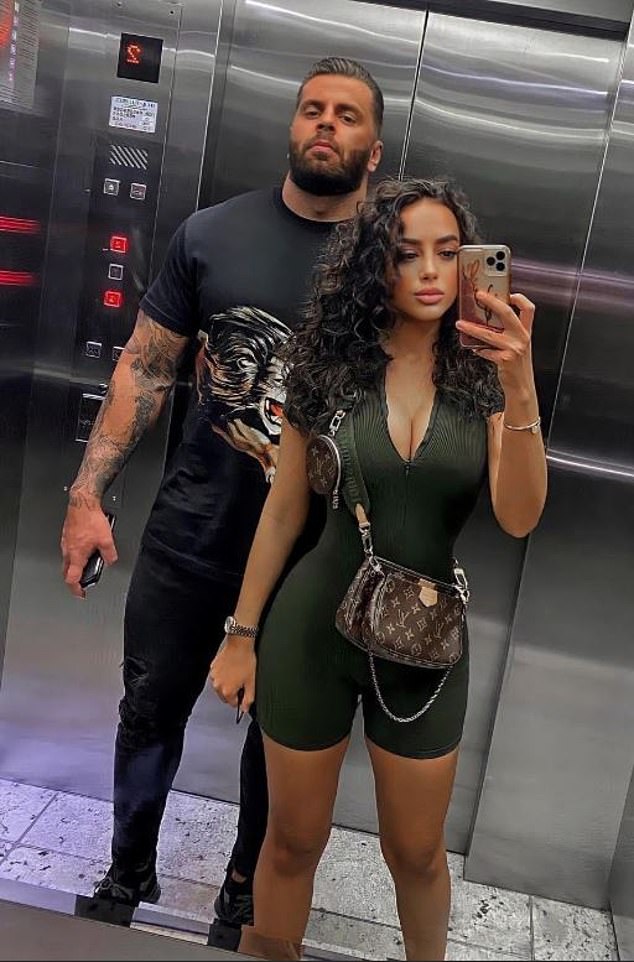 Former Bosnian police officer Dženis Kadrić (pictured with his wife) moved to Dubai to become the bodyguard of top Balkan cocaine trafficker Edin 'Tito' AKA 'The European Escobar' Gačanin