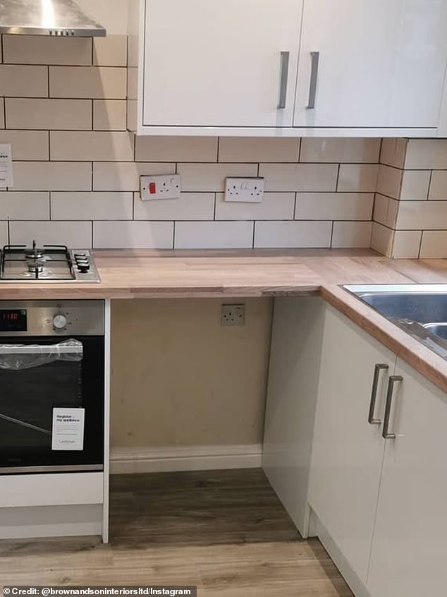 A finished kitchen on Brown's company's Instagram page before his imprisonment