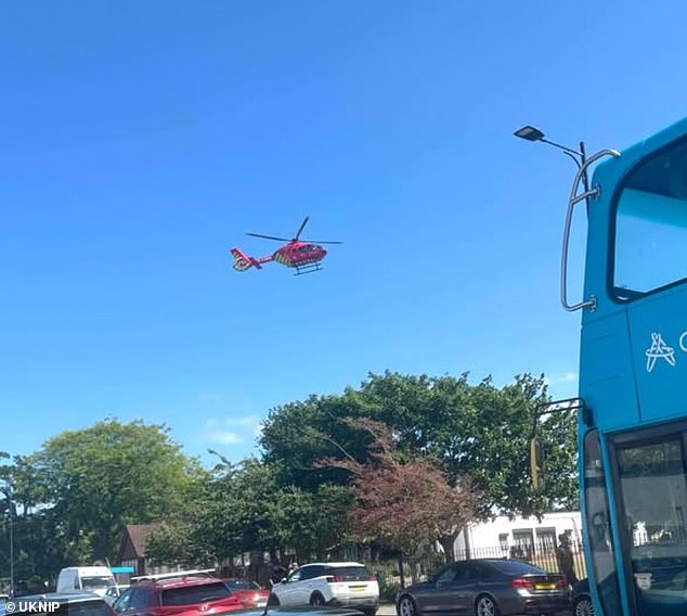 Southend's mayor, Councillor Nigel Folkard, has previously commented: 'I am heartbroken by the tragic loss of a young life following the incident in Chalkwell Park today'. Pictured: The scene at the park yesterday